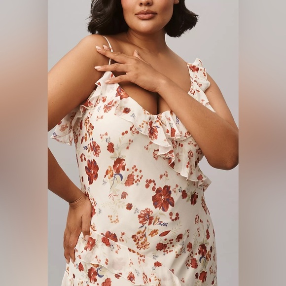 NWT Anthropologie Let Me Be Sleeveless Ruffle Floral
Maxi Dress Size 14 - Picture 3 of 15